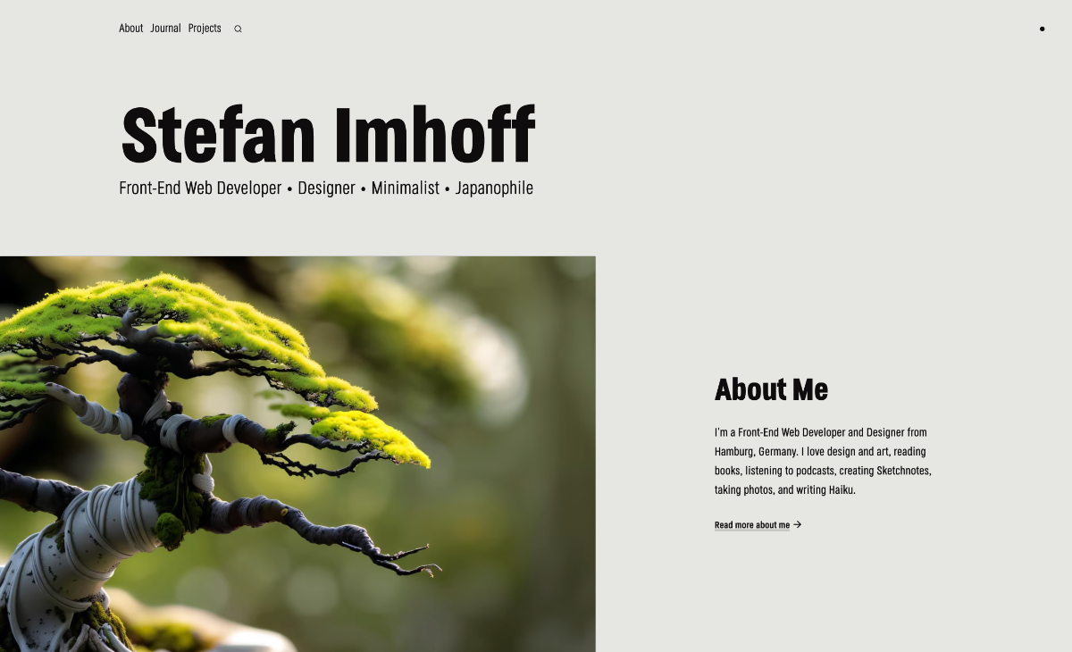 Preview of the website